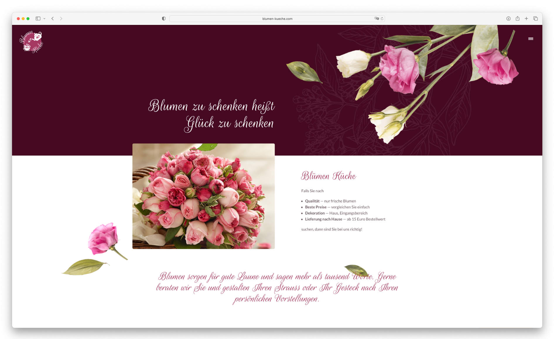 Blumen Kueche Startseite