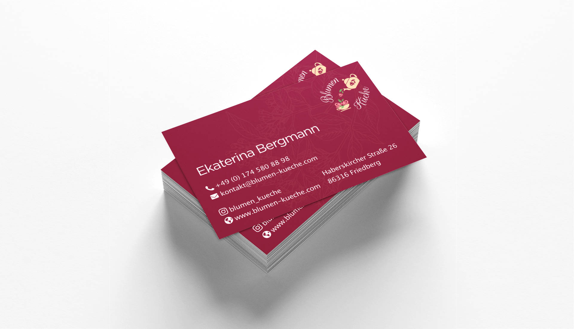 Visitenkarte Blumenküche