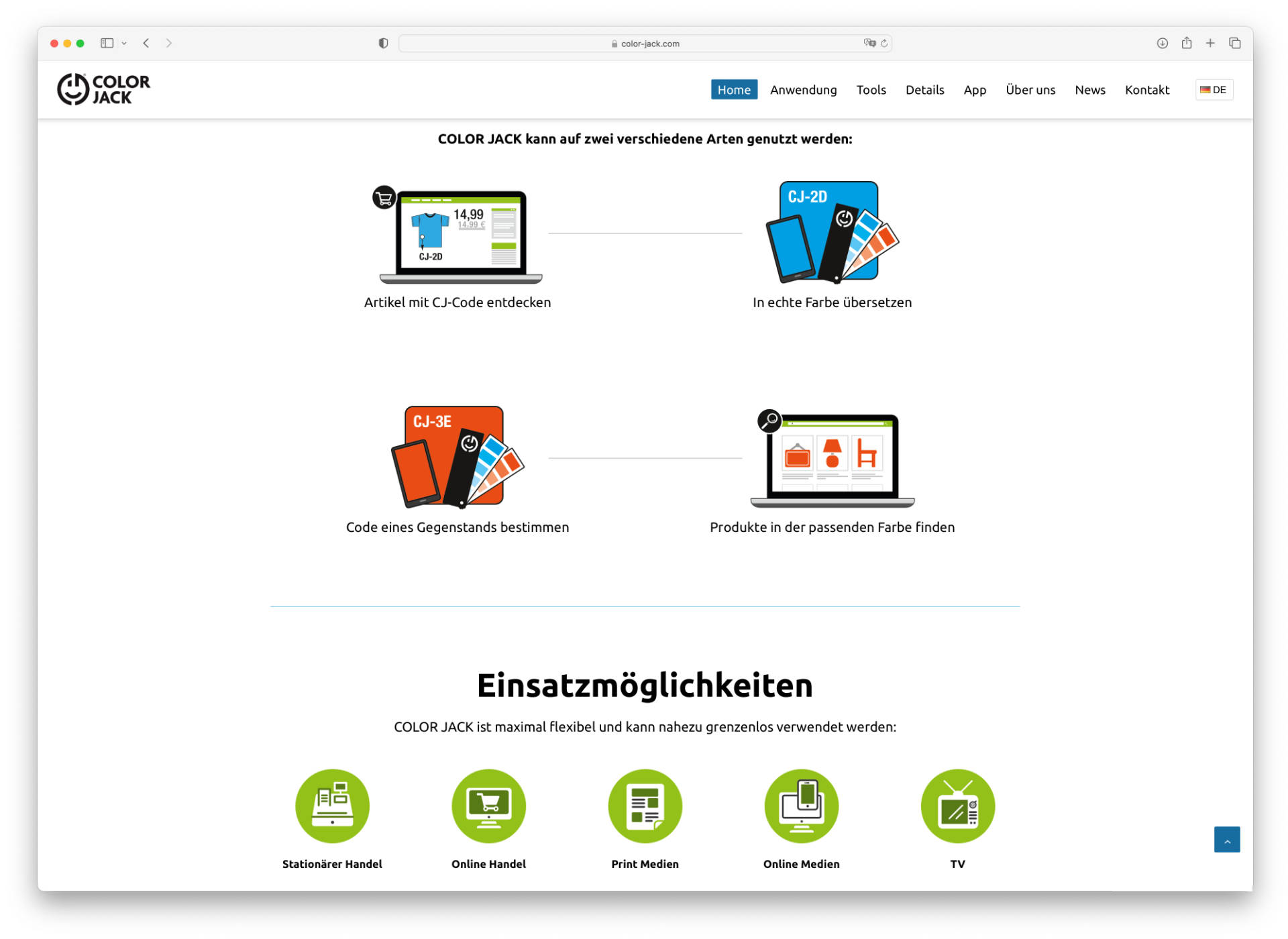 Color Jack Startseite